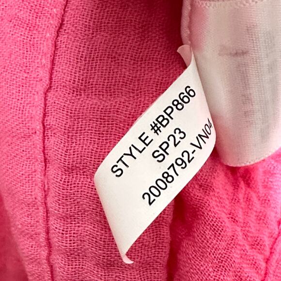 J. CREW V-Neck Shirt-Dress in Soft Gauze Bubblegum Pink Sz XL Tall $138 {MM52} - Picture 6 of 6